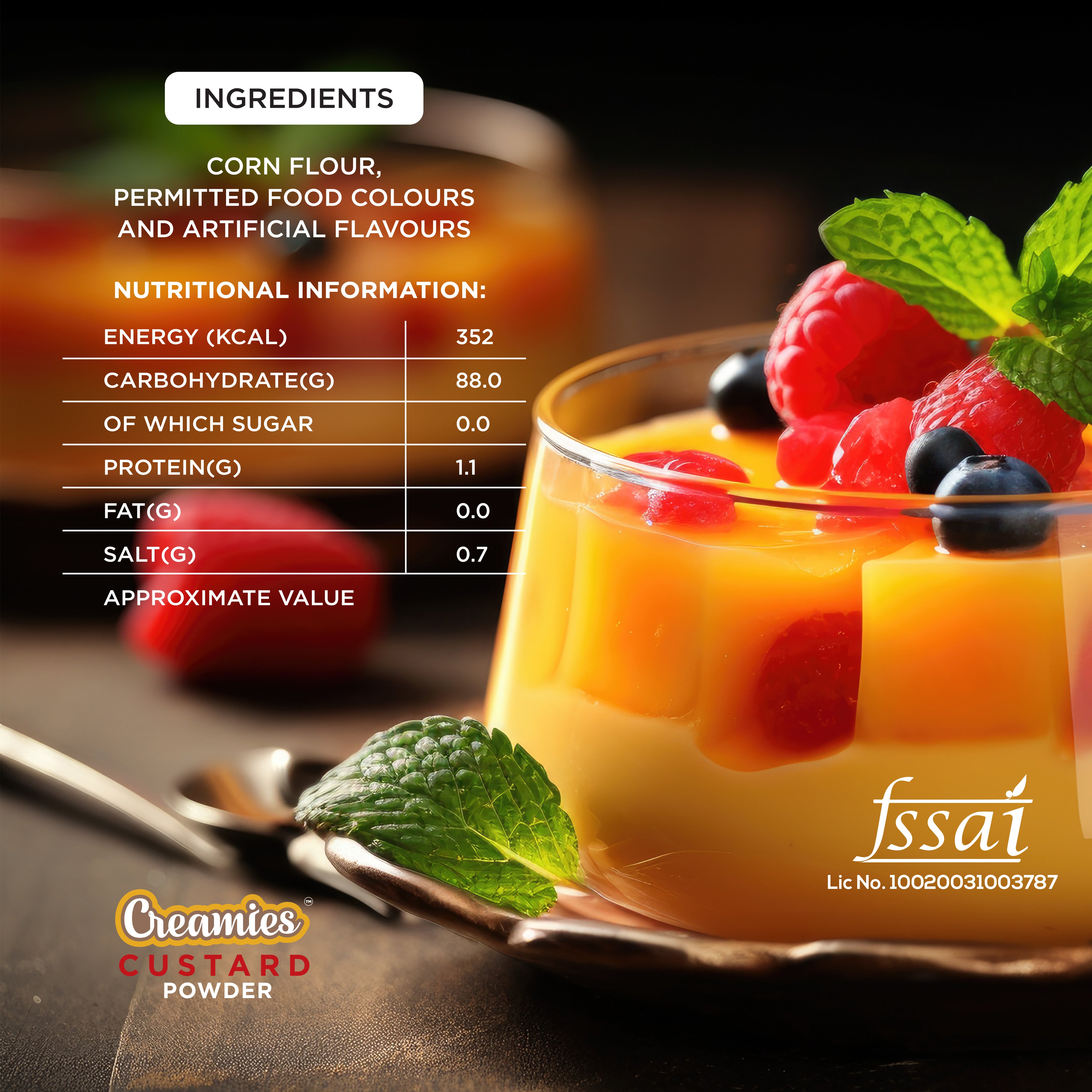 Mohan Impex 1kg Custard Powder- Vanilla